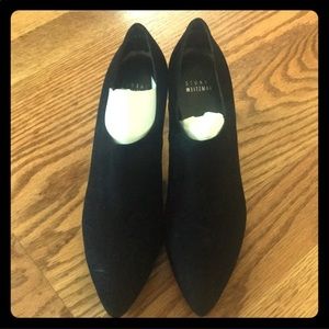 Stuart Weitzman black suede Homestretch booties